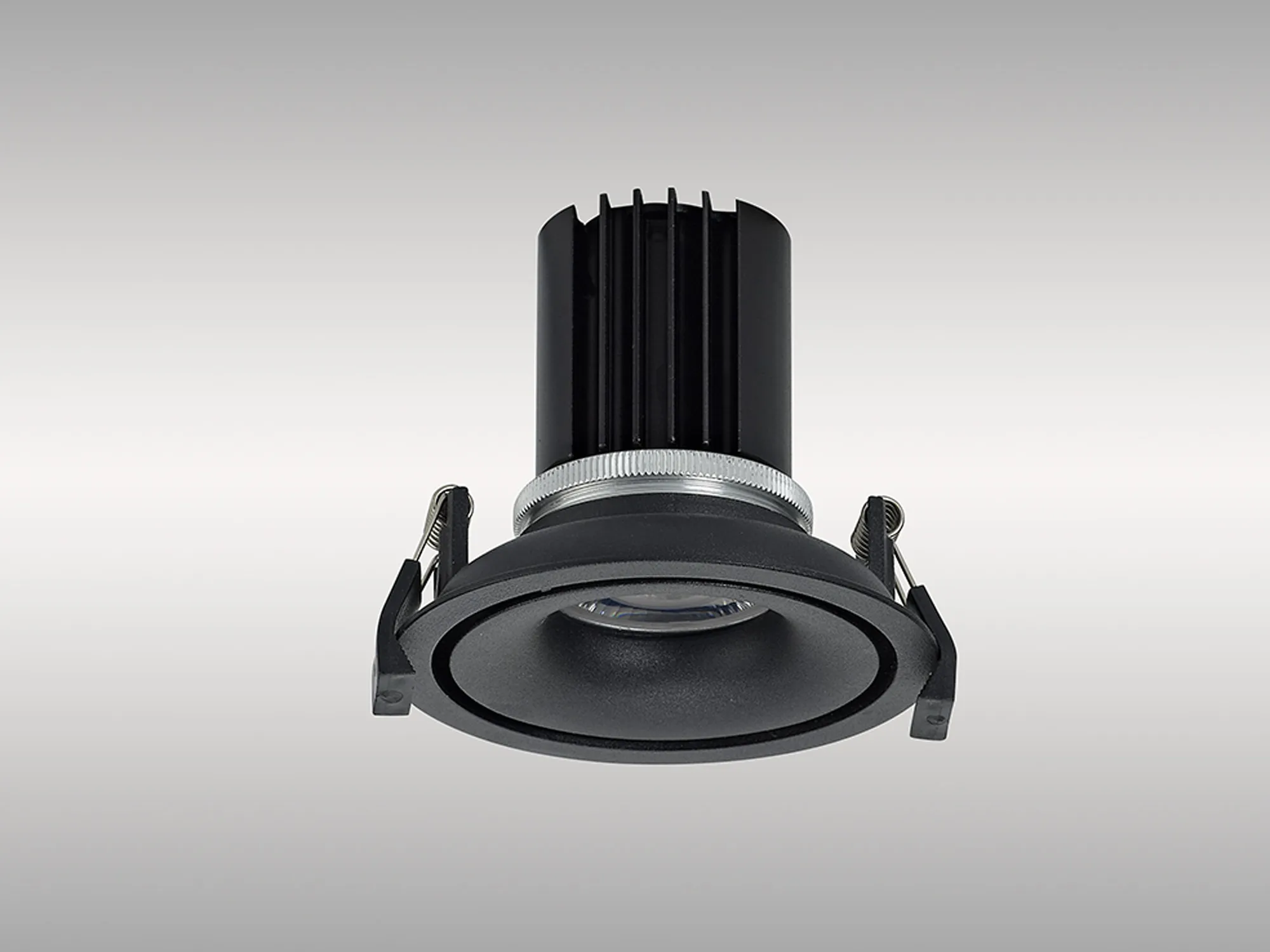 Bolor 12 Tridonic Powered 12W 4000K 1200lm 12° CRI>90 LED Engine Black/Black Fixed Recessed Spotlight, IP20 DM202141  Dlux Bolor 12